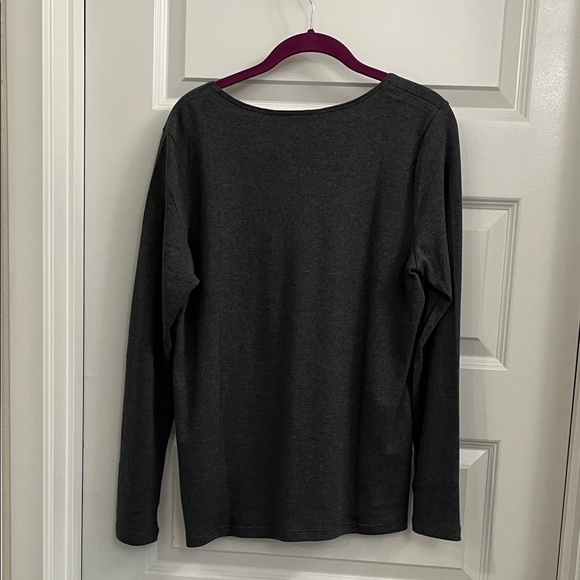 Karen Scott Charcoal Heather Top - Picture 3 of 3